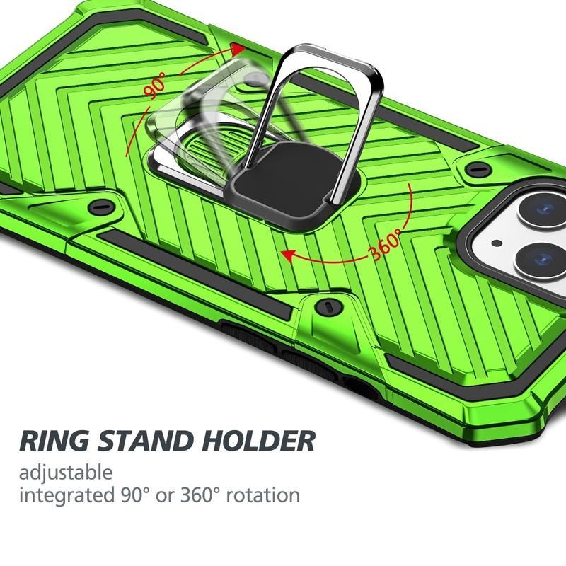 Finger odolný hybridný kryt na mobil iPhone 12 mini - svetlozelený