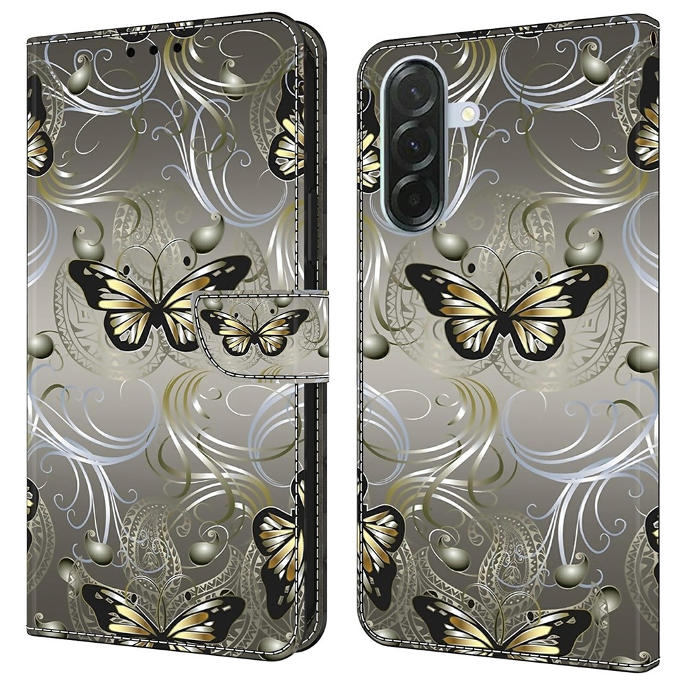 Firmly knižkové púzdro na Samsung Galaxy A37 5G - motýle s čipkami