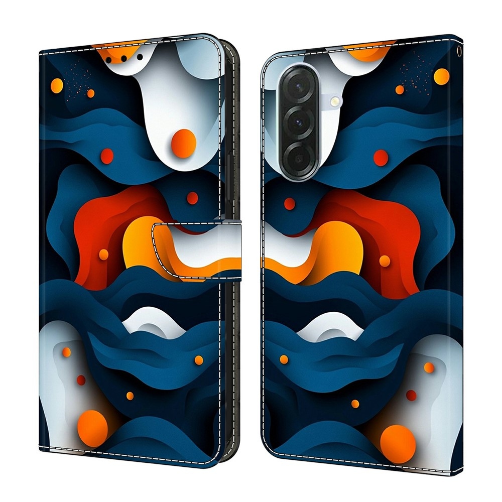 Firmly knižkové púzdro na Samsung Galaxy A57 5G - abstraktný vzor