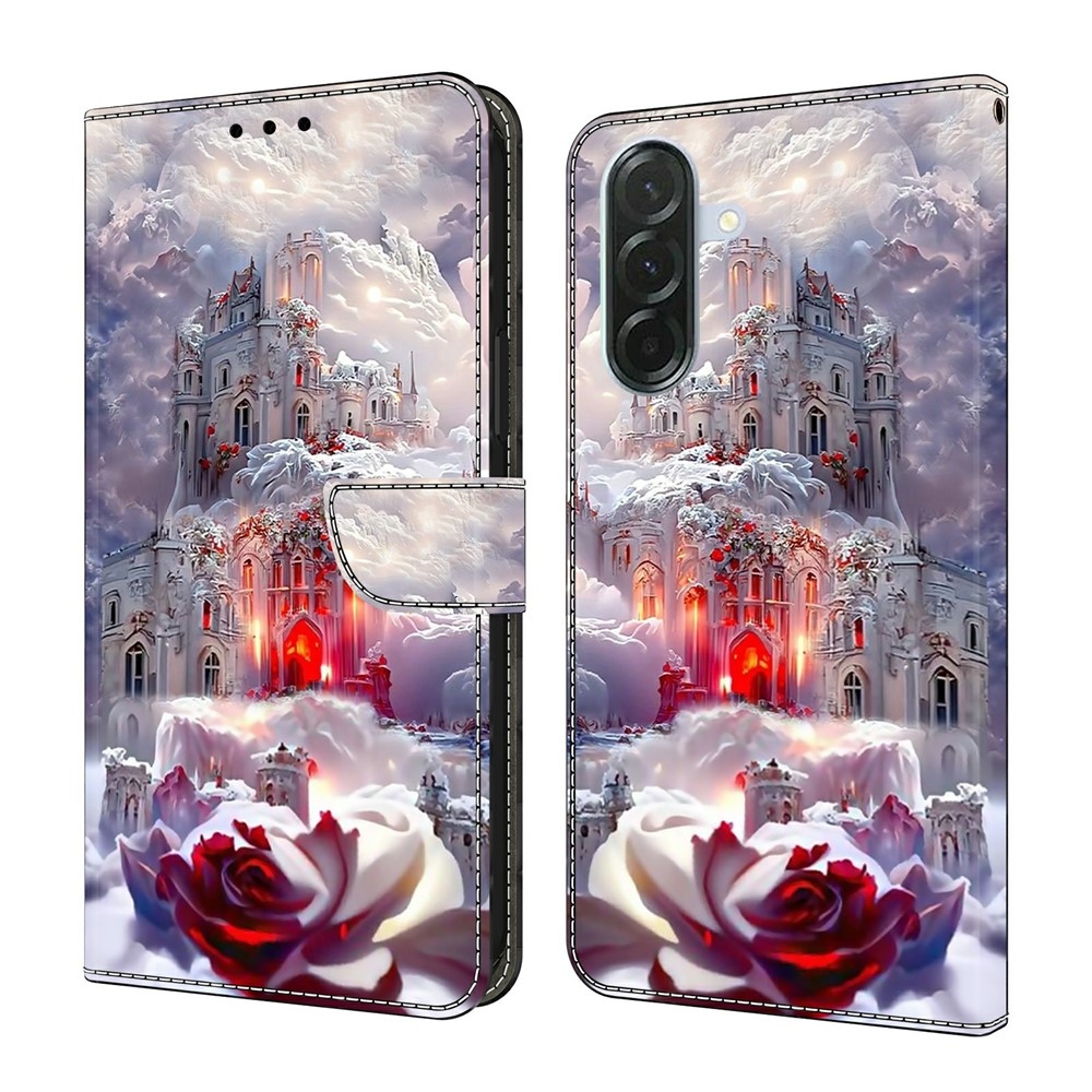 Firmly knižkové púzdro na Samsung Galaxy A57 5G - ruža a zámok