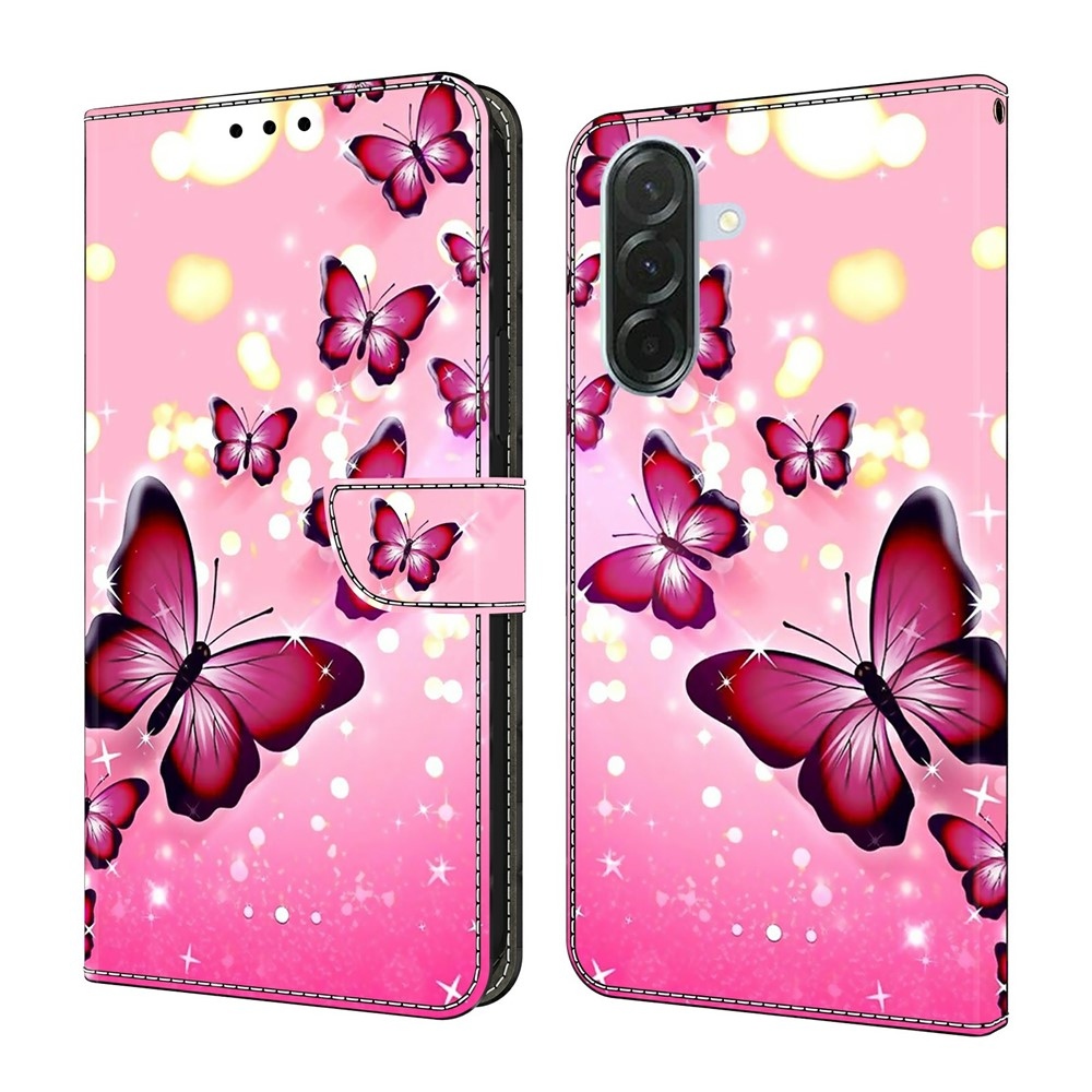 Firmly knižkové púzdro na Samsung Galaxy A57 5G - ružové motýle