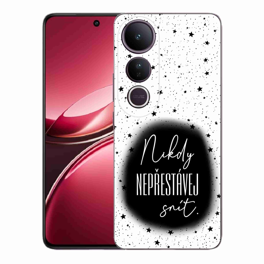 Gélový kryt mmCase na Vivo V50 Lite 4G/5G - citát 1 čiernobiele pozadie