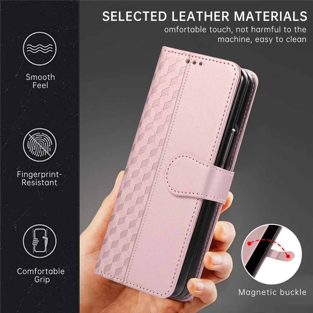 Gridy knižkové púzdro na Samsung Galaxy Z Fold7 5G - ružovozlaté