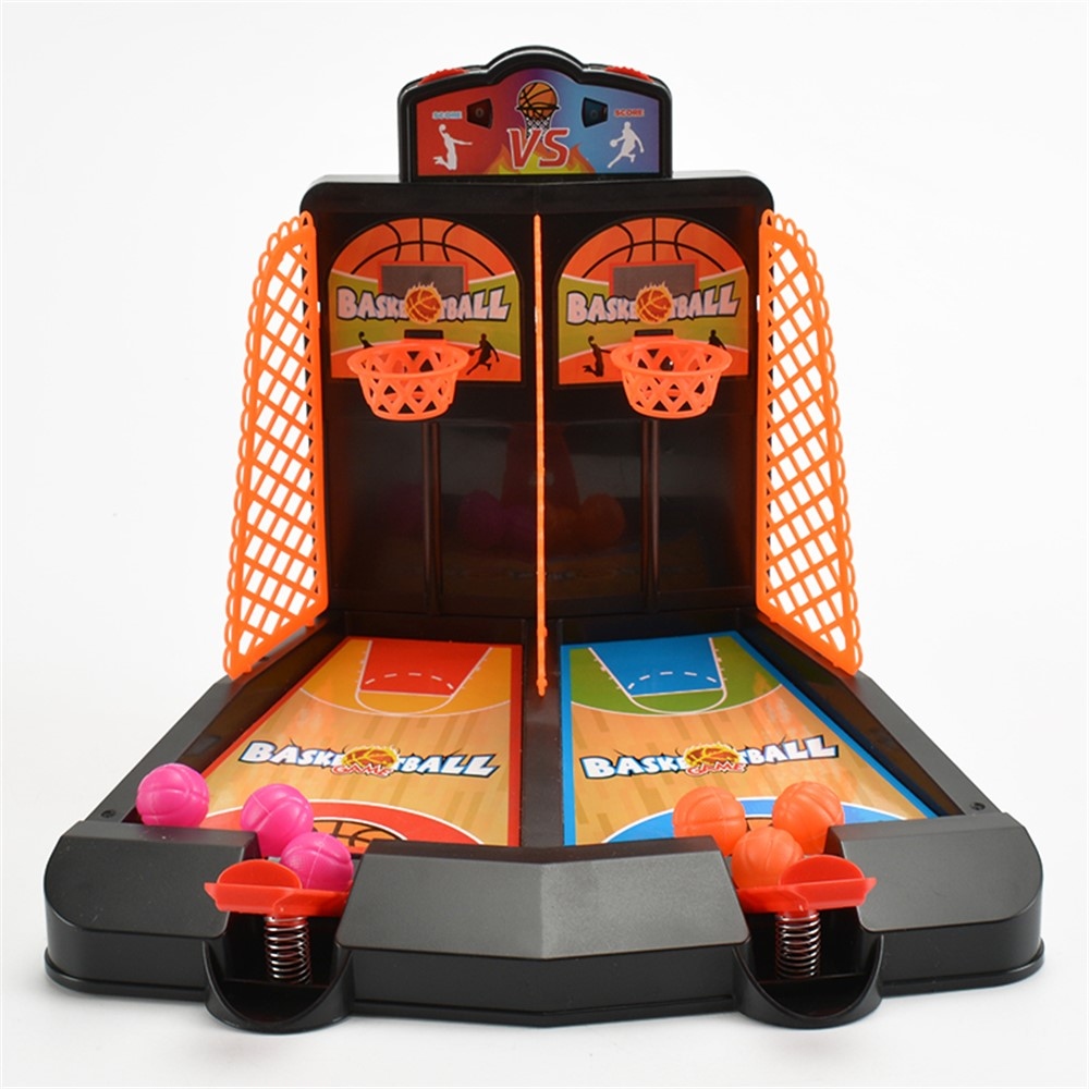 Stolová basketbalová mini arkáda pre 1-2 hráčov - oranžová