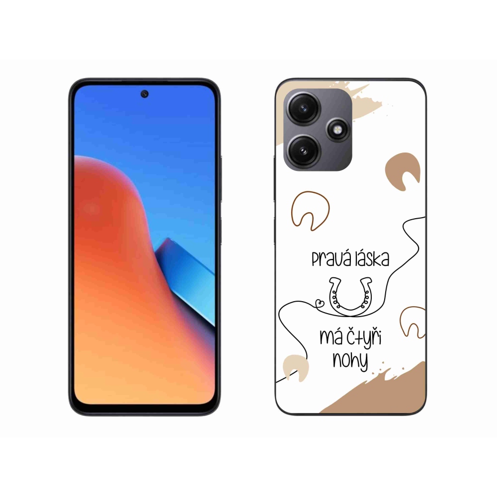 Gélový kryt mmCase na Xiaomi Redmi 12 5G - konský motív biele pozadie