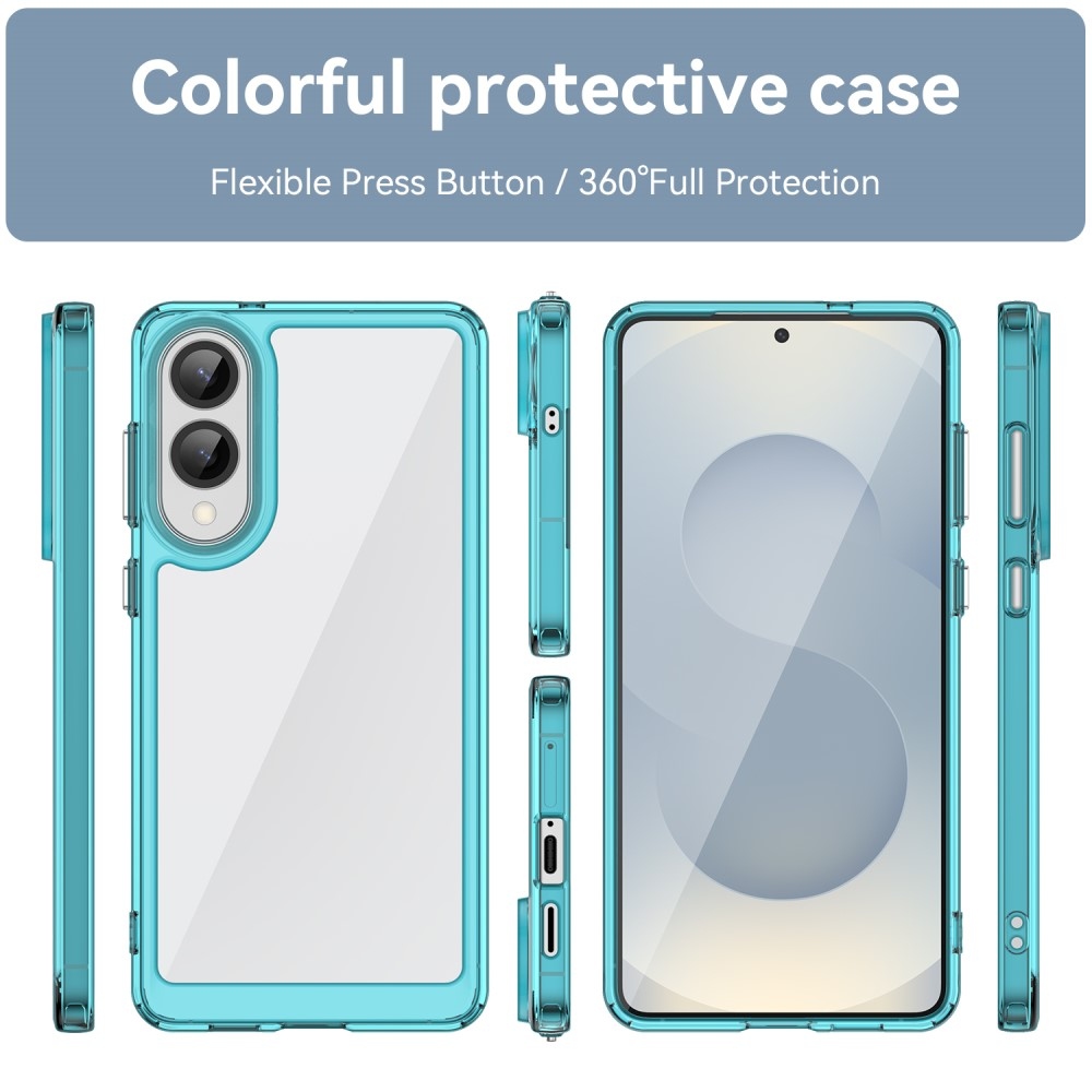 Gélový obal s pevným chrbtom na Samsung Galaxy S25 Edge - svetlomodrý