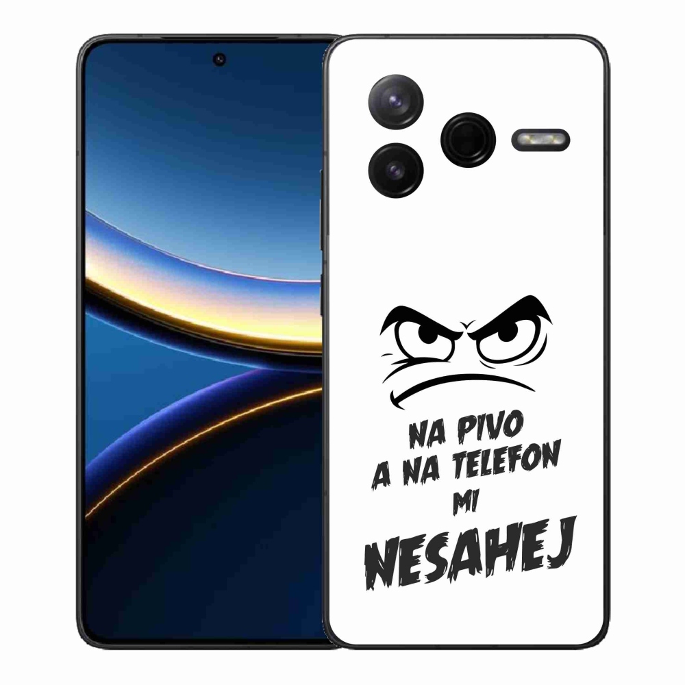 Gélový kryt mmCase na Xiaomi Poco F7 Pro - pivný motív 2 biele pozadie