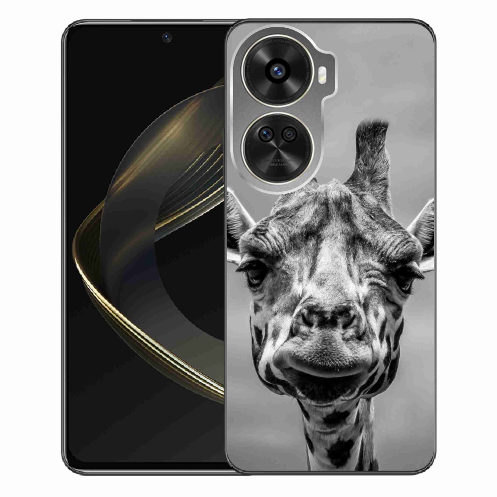 Gélový kryt mmCase na Huawei Nova 12 SE - čiernobiela žirafa