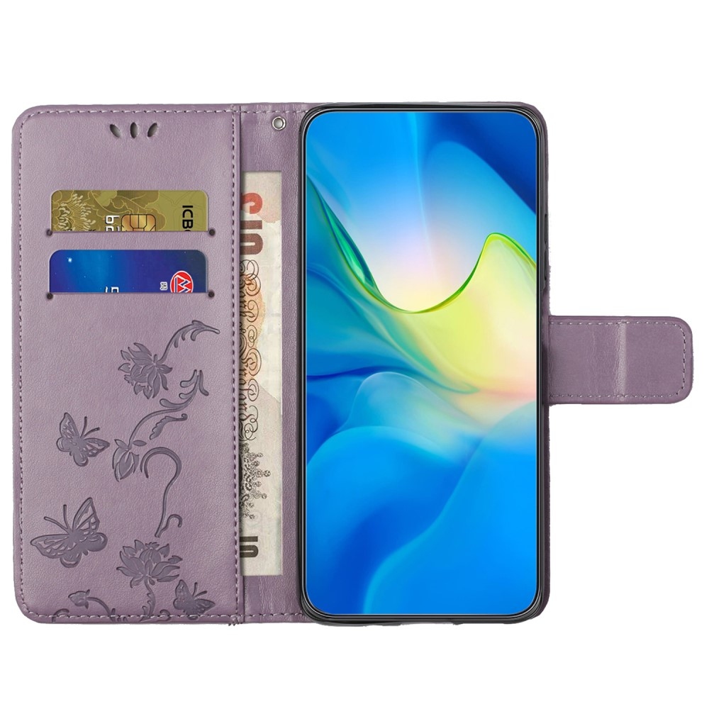 Flower knižkové púzdro na Samsung Galaxy S24 - svetlofialové
