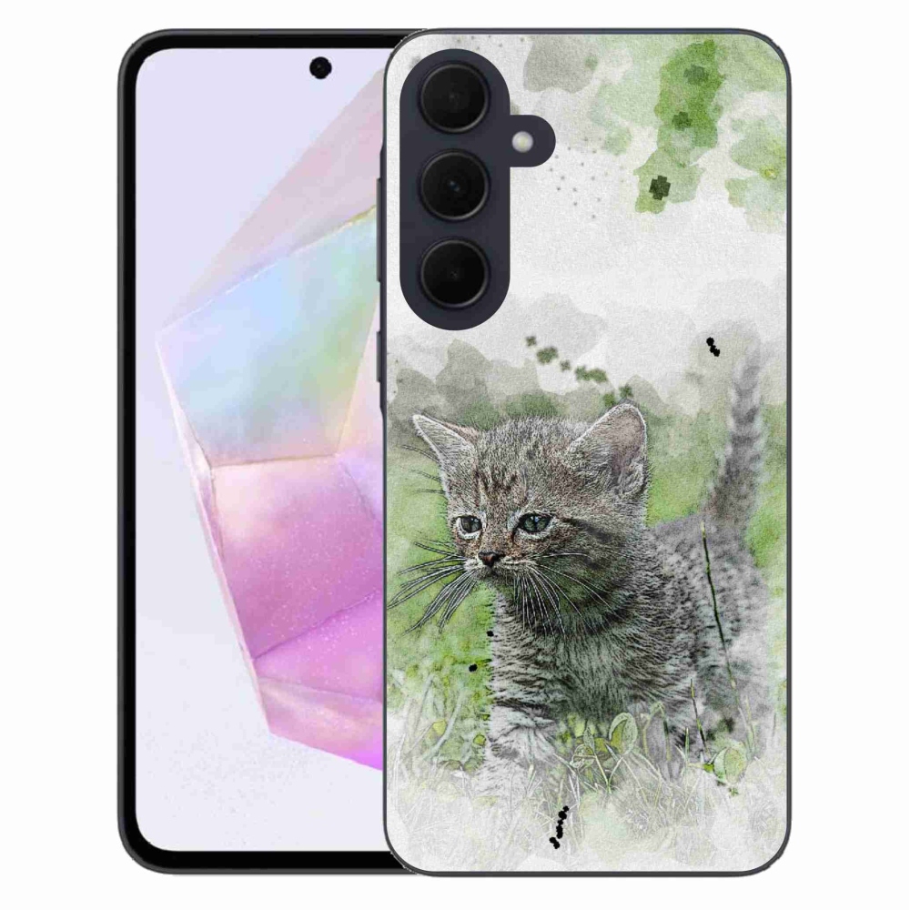 Gélový kryt mmCase na Samsung Galaxy A35 5G - roztomilé mačiatko 1