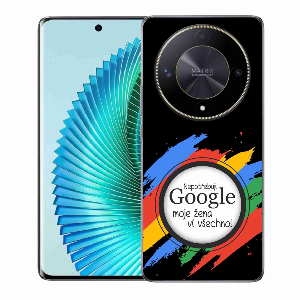 Gélový kryt mmCase na Honor Magic 6 Lite 5G - žena vie všetko čierne pozadie