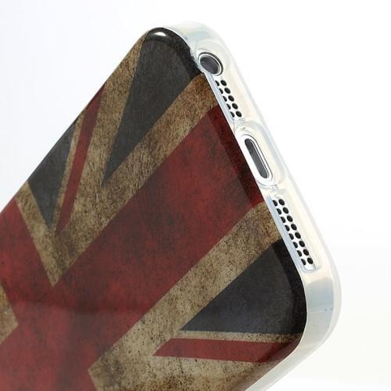 Flag gélový obal na iPhone SE a iPhone 5 - UK vlajka