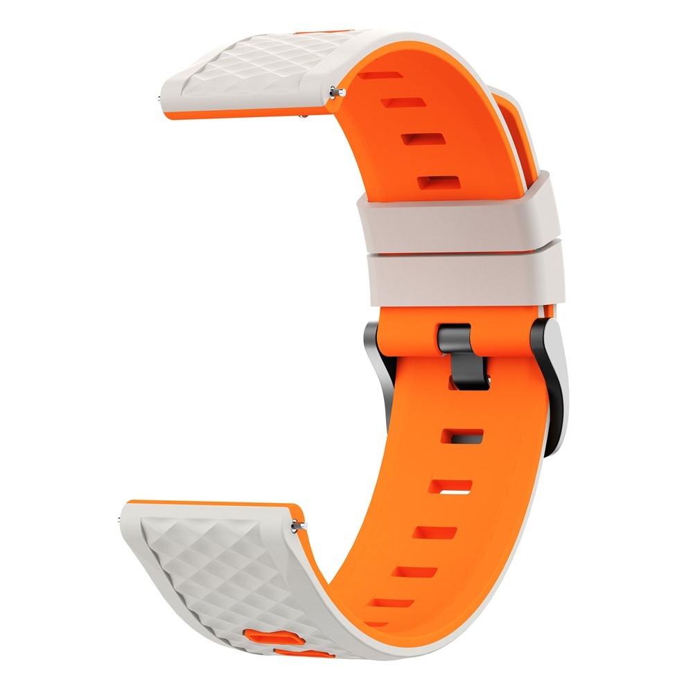 Flat silikónový remienok 22mm na Garmin Forerunner 970/Forerunner 570 47mm/265 - béžový/oranžový