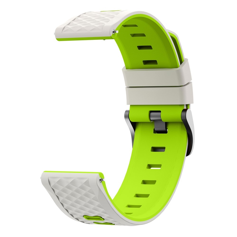 Flat silikónový remienok 22mm na Garmin Forerunner 970/Forerunner 570 47mm/265 - béžový/zelený
