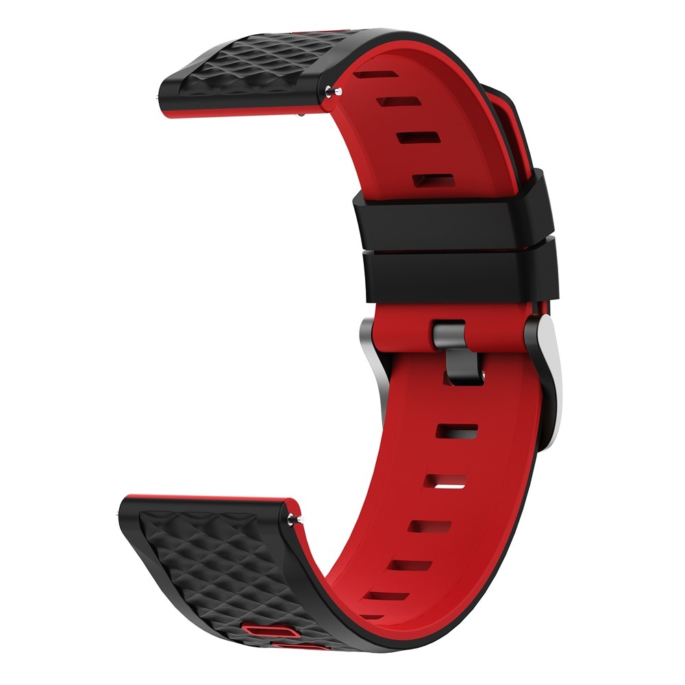 Flat silikónový remienok 22mm na Garmin Forerunner 970/Forerunner 570 47mm/265 - čierny/červený