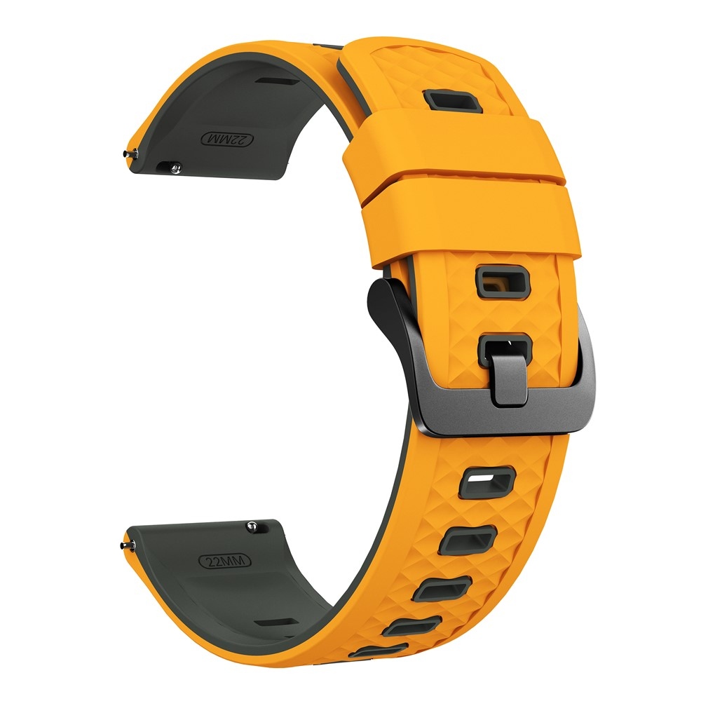 Flat silikónový remienok 22mm na Garmin Forerunner 970/Forerunner 570 47mm/265 - žltý/sivý