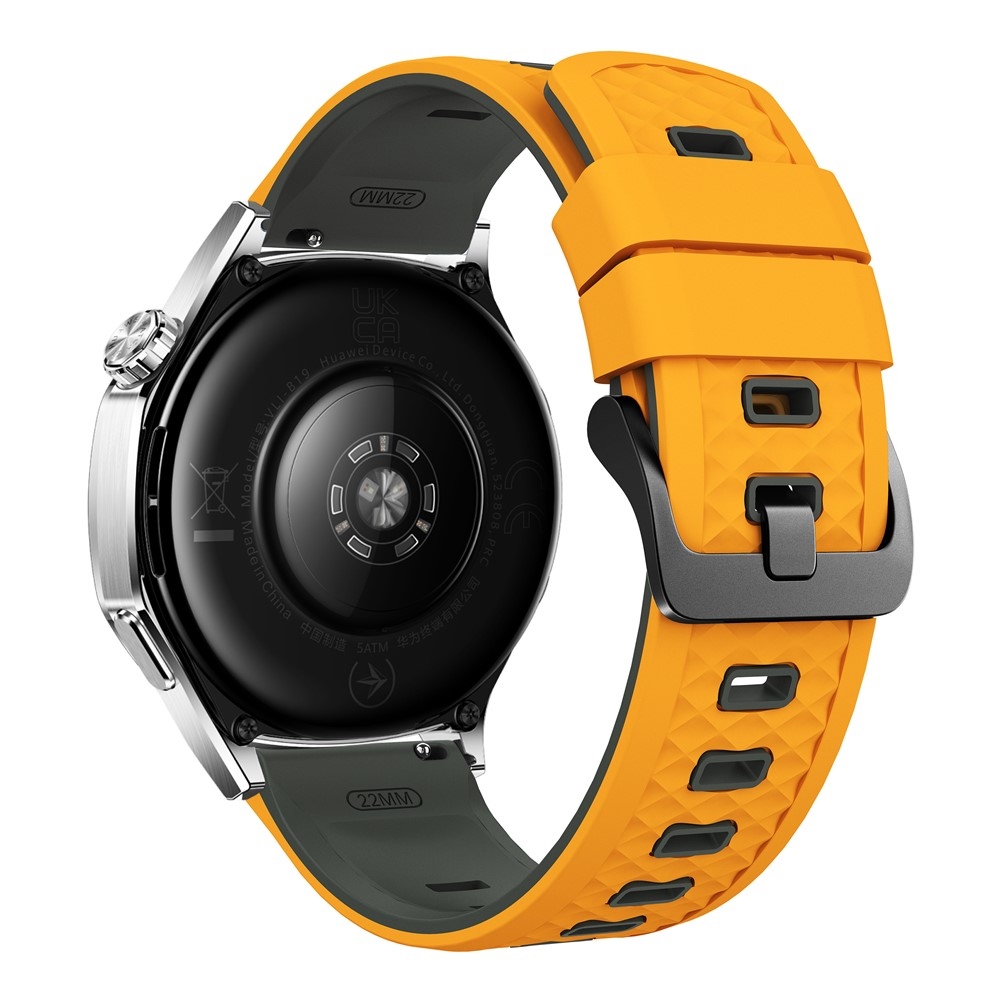 Flat silikónový remienok 22mm na Garmin Forerunner 970/Forerunner 570 47mm/265 - žltý/sivý