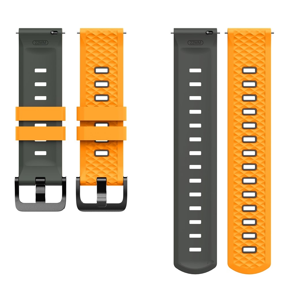 Flat silikónový remienok 22mm na Garmin Forerunner 970/Forerunner 570 47mm/265 - žltý/sivý