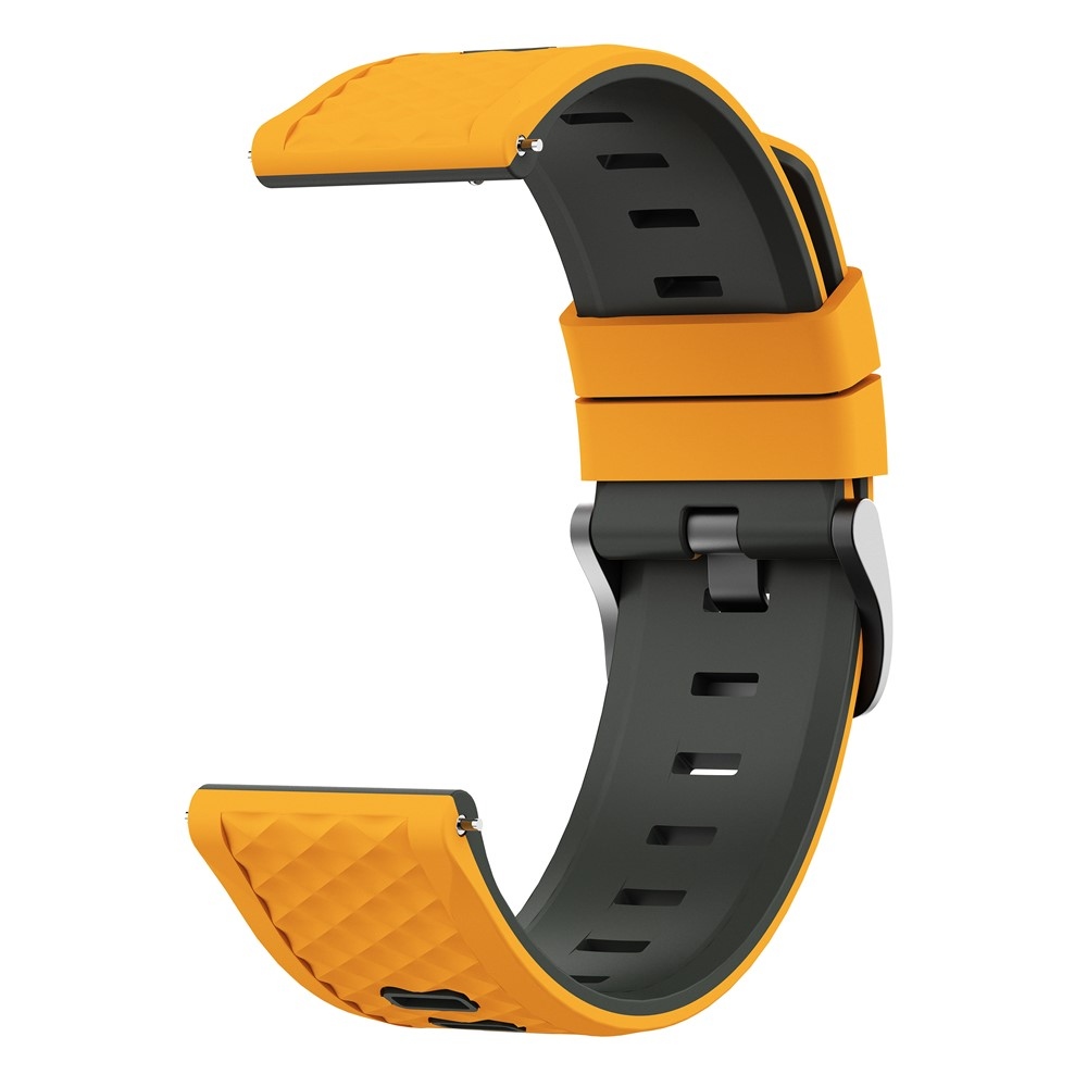 Flat silikónový remienok 22mm na Garmin Forerunner 970/Forerunner 570 47mm/265 - žltý/sivý