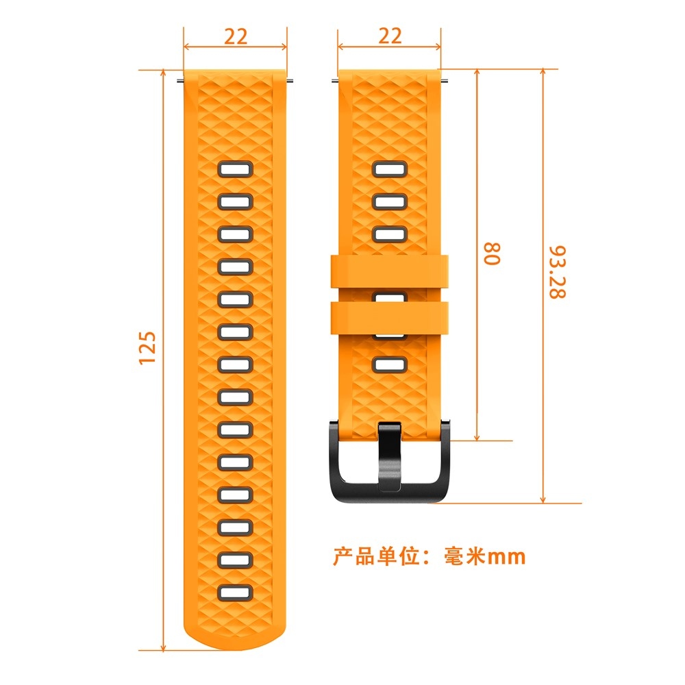 Flat silikónový remienok 22mm na Garmin Forerunner 970/Forerunner 570 47mm/265 - žltý/sivý