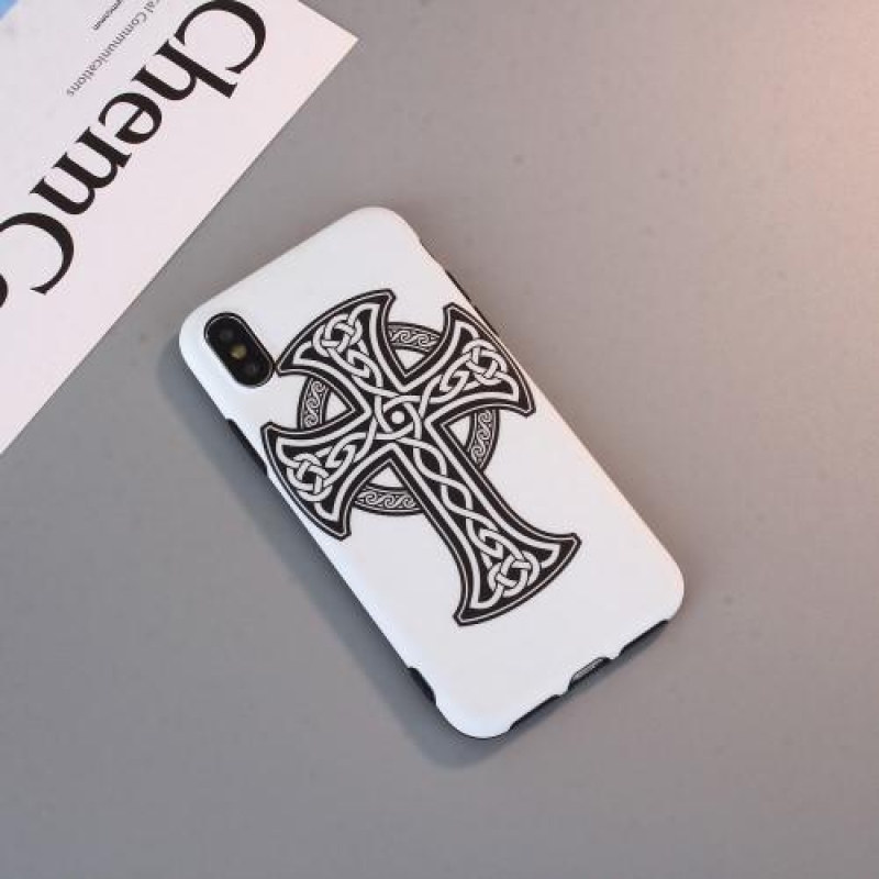 Flexi gélový obal na iPhone X - kríž