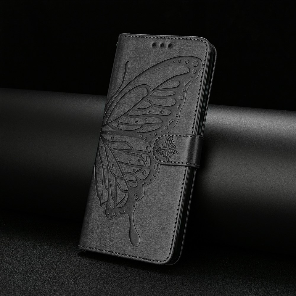 Floral Butterfly knižkové púzdro na Xiaomi 17 - čierne