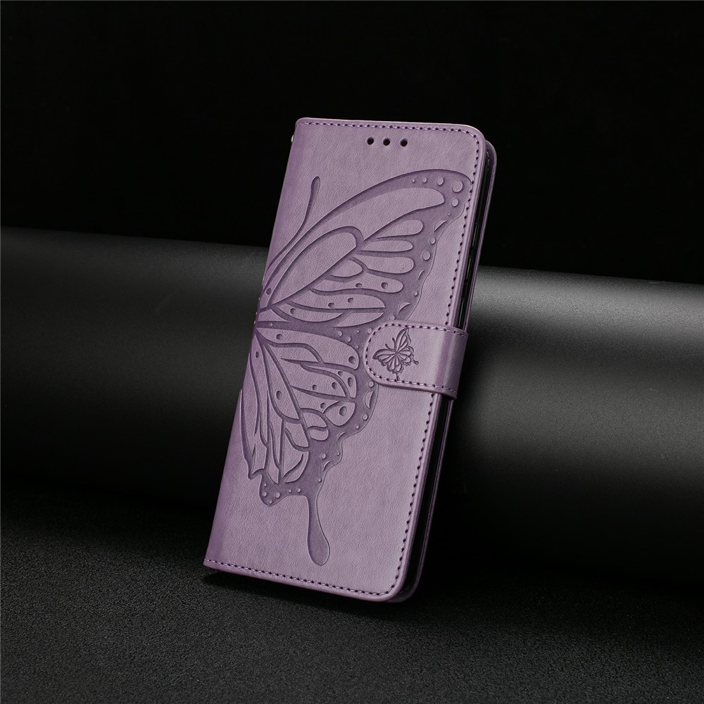 Floral Butterfly knižkové puzdro na Xiaomi 17 - fialové