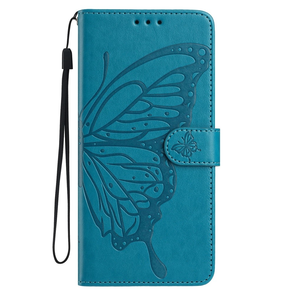 Floral Butterfly knižkové púzdro na Xiaomi 17 - modré