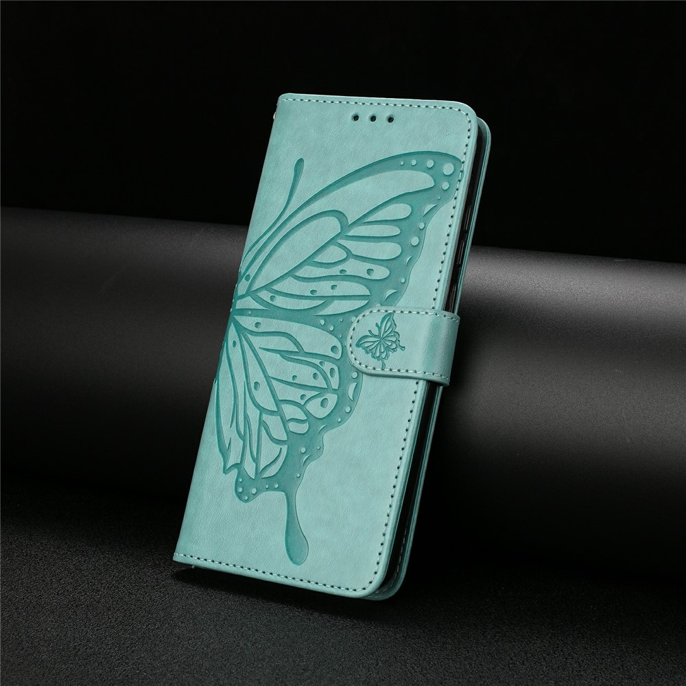 Floral Butterfly knižkové puzdro na Xiaomi 17 - modrozelené