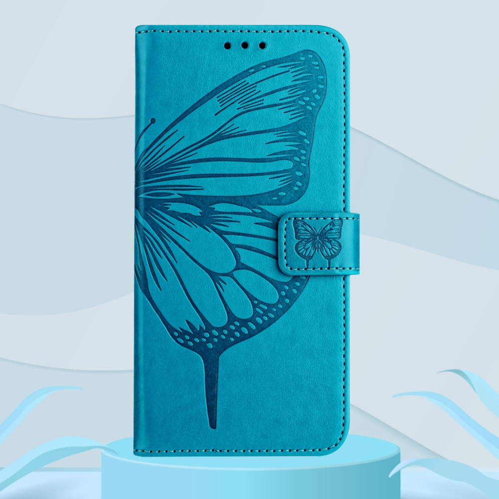 Floral Butterfly knižkové púzdro na Xiaomi Poco X8 Pro Max 5G - modré