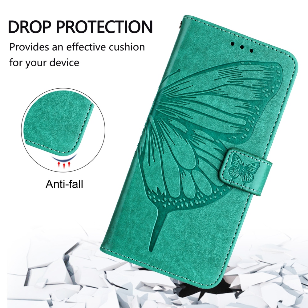 Floral Butterfly knižkové púzdro na Xiaomi Poco X8 Pro Max 5G - modrozelené