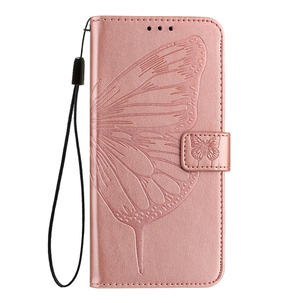 Floral Butterfly knižkové púzdro na Xiaomi Poco X8 Pro Max 5G - ružovozlaté