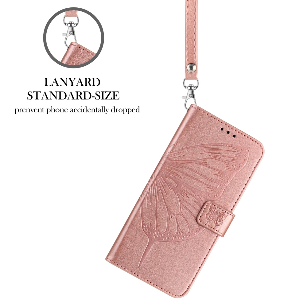 Floral Butterfly knižkové púzdro na Xiaomi Poco X8 Pro Max 5G - ružovozlaté