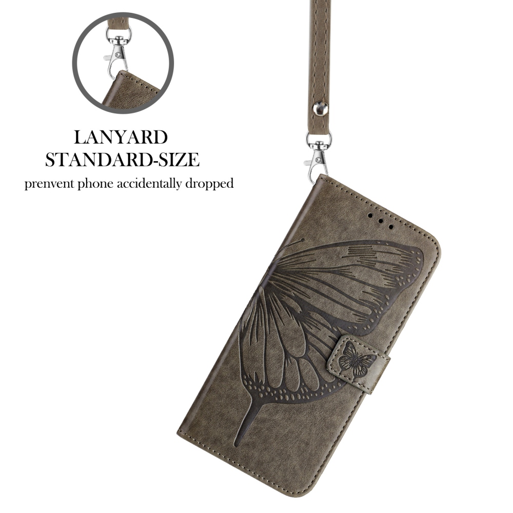 Floral Butterfly knižkové púzdro na Xiaomi Poco X8 Pro Max 5G - šedé