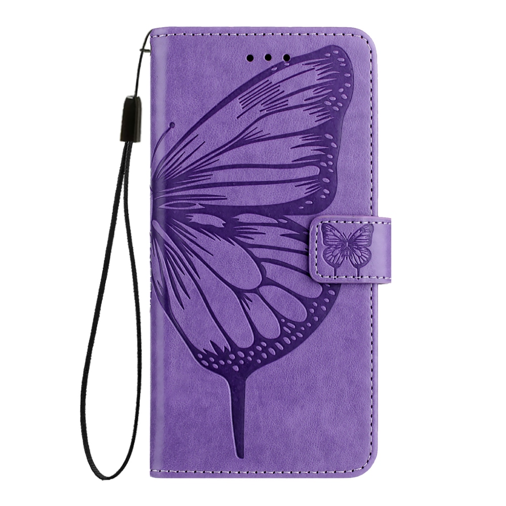 Floral Butterfly knižkové puzdro na Xiaomi Poco X8 Pro Max 5G - svetlofialové