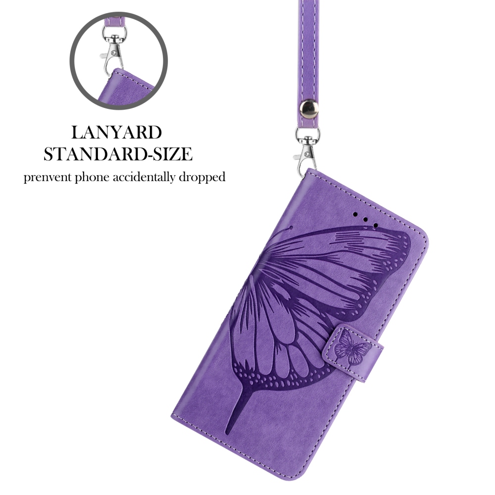 Floral Butterfly knižkové puzdro na Xiaomi Poco X8 Pro Max 5G - svetlofialové