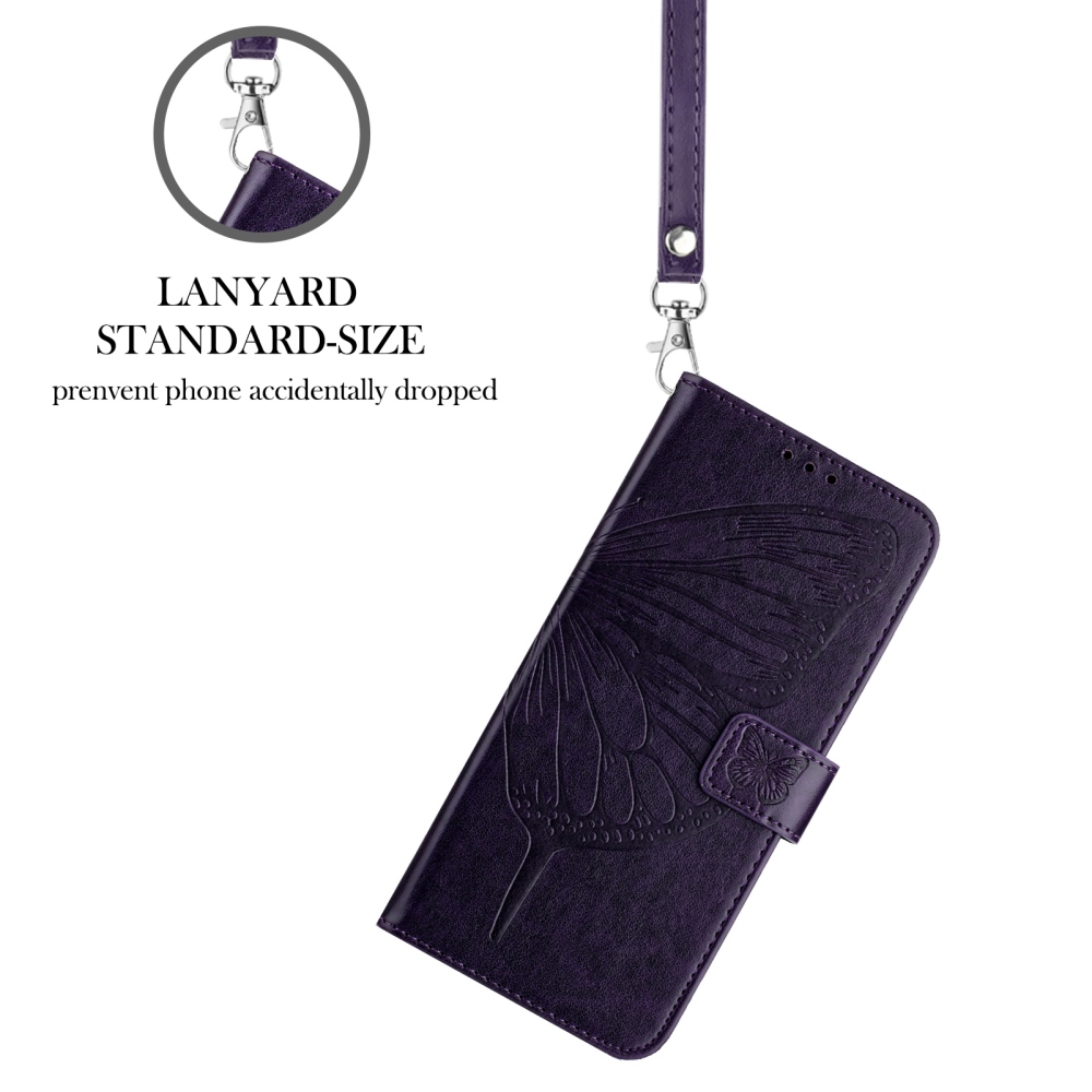 Floral Butterfly knižkové puzdro na Xiaomi Poco X8 Pro Max 5G - tmavofialové