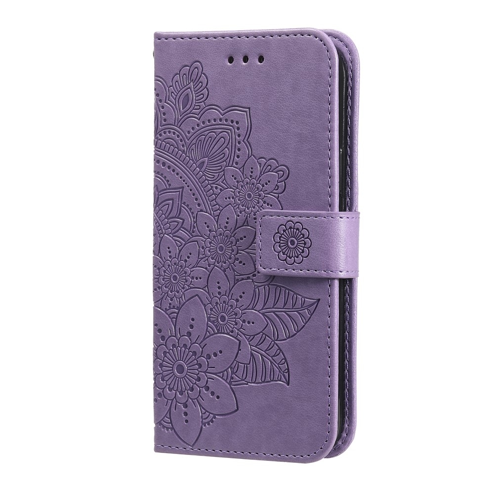 Floral knižkové púzdro na Infinix Hot 50i/Smart 9 - fialové