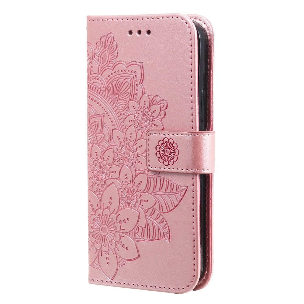 Floral knižkové púzdro na Xiaomi Poco F8 Pro 5G - ružové