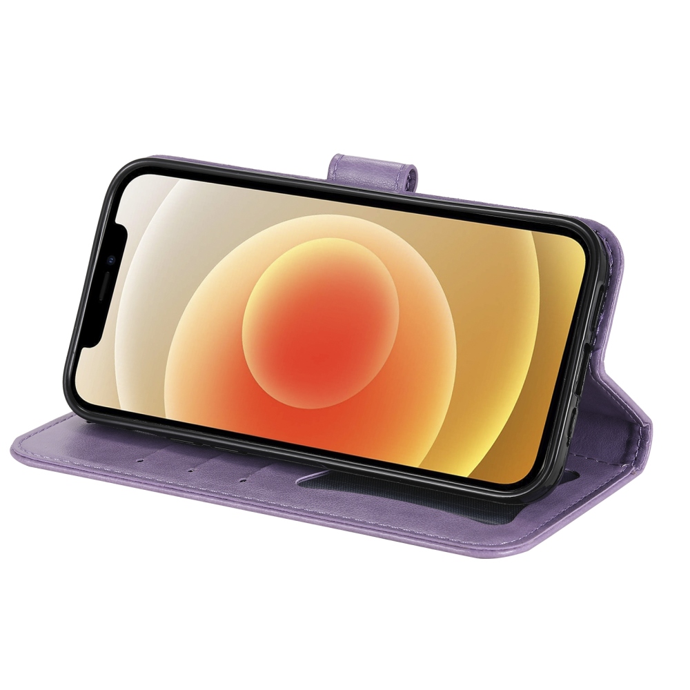 Floral knižkové púzdro na Xiaomi Poco F8 Ultra 5G - fialové