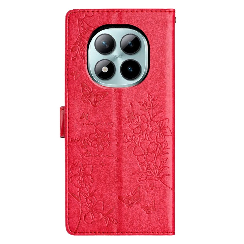Floralis knižkové púzdro na Xiaomi Redmi Note 15 Pro+ 5G - červené