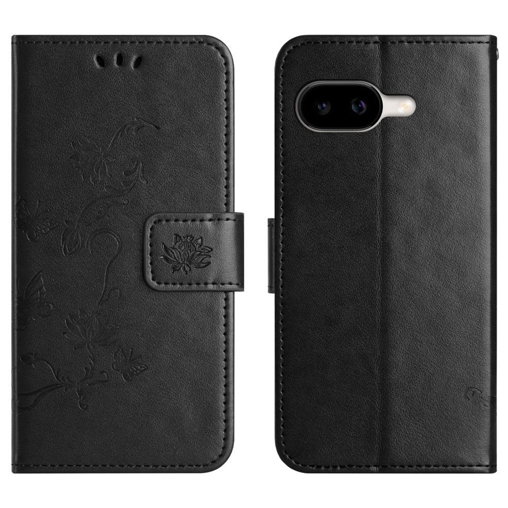 Flower knižkové puzdro na Google Pixel 10a - čierne