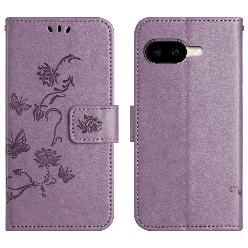 Flower knižkové puzdro na Google Pixel 10a - svetlofialové