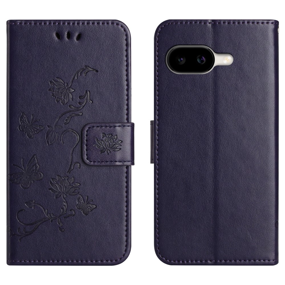 Flower knižkové puzdro na Google Pixel 10a - tmavofialové