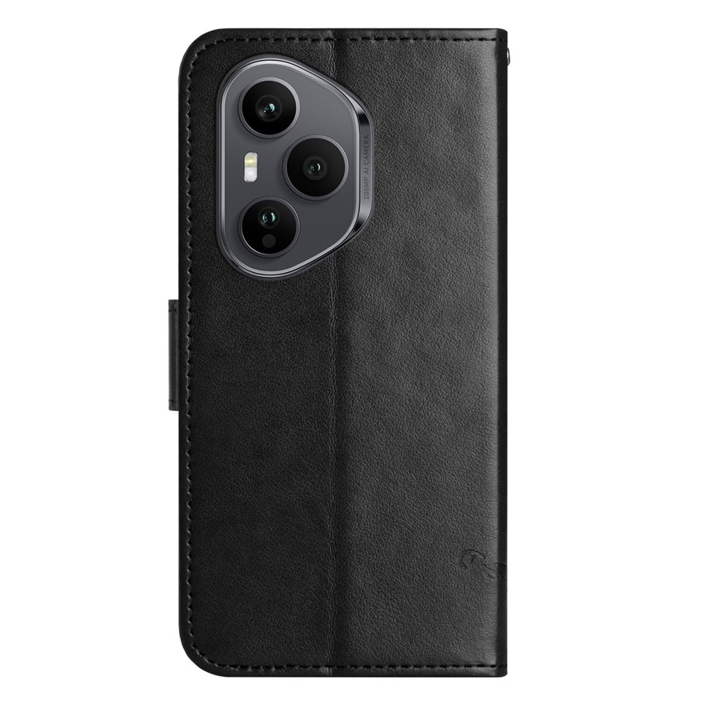 Flower knižkové puzdro na Honor 400 Pro - čierne