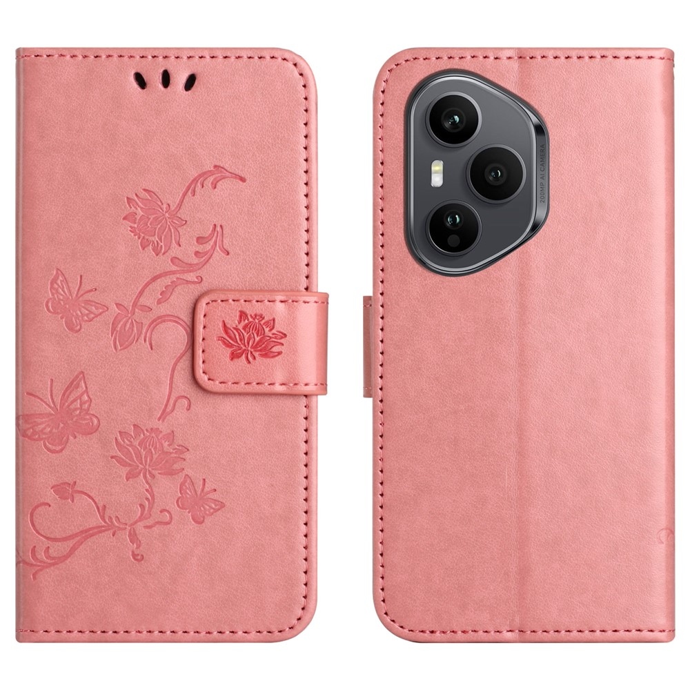 Flower knižkové puzdro na Honor 400 Pro - ružové