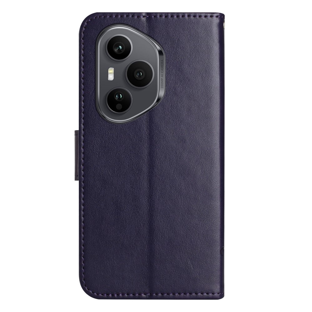 Flower knižkové puzdro na Honor 400 Pro - tmavomodré