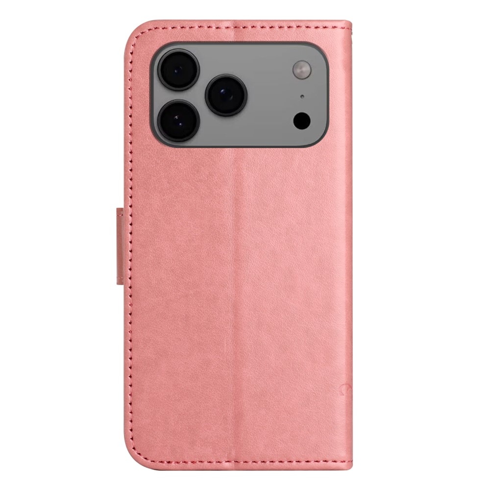 Flower knižkové púzdro na iPhone 18 Pro Max/17 Pro Max - ružové