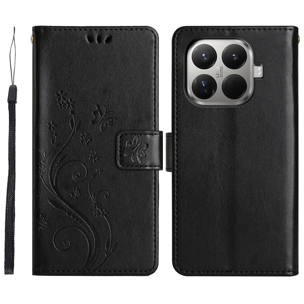 Flower knižkové púzdro na mobil Xiaomi 17T - čierne