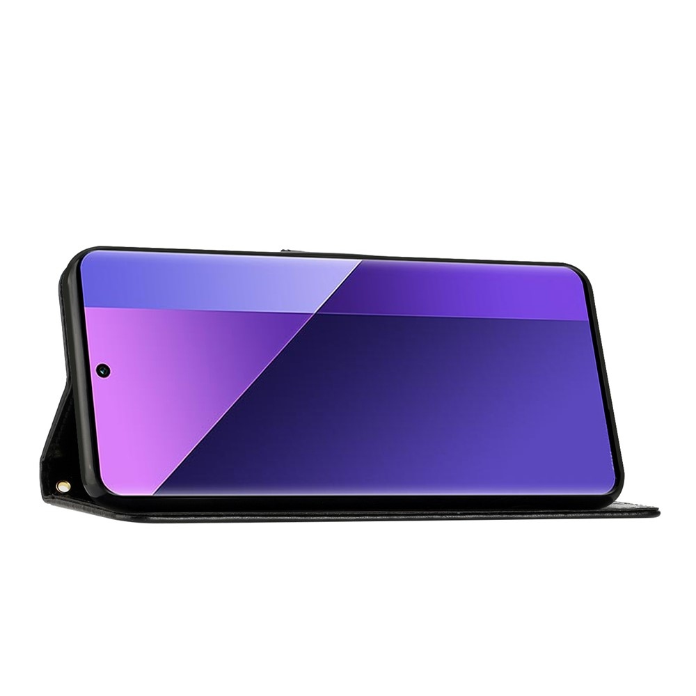 Flower knižkové púzdro na mobil Xiaomi 17T - čierne